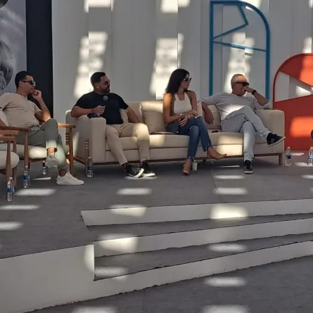 حلا شيحة، أندرو محسن، محمد حفظي، طارق العريان، والموسيقار هشام نزيه- الصورة خاصة بسيدتي من تصوير سيد أحمد