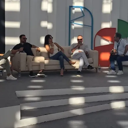 حلا شيحة، أندرو محسن، محمد حفظي، طارق العريان، والموسيقار هشام نزيه- الصورة خاصة بسيدتي من تصوير سيد أحمد