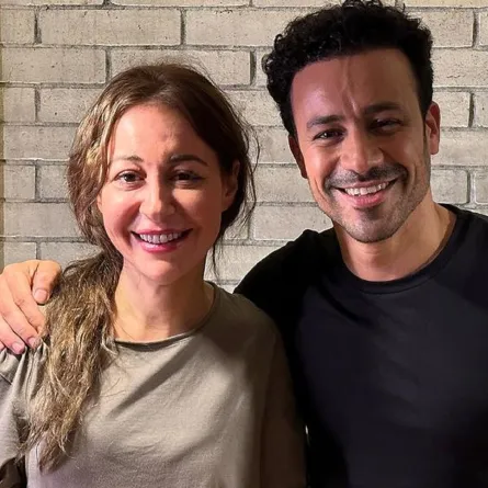 منة شلبي وأحمد داوود في كواليس الهوى سلطان- الصورة من حساب منة على إنستغرام