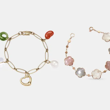 أساور ذهب مرصوفة بأحجار كريمة