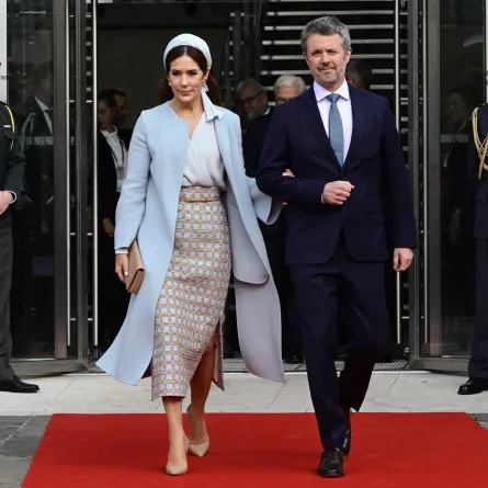 الملكة ماري Queen Mary والملك فريدريك King Fredrik (مصدر الصورة: John MACDOUGALL / AFP)