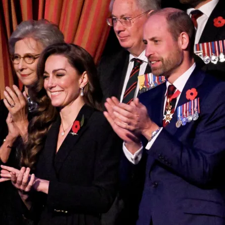 كاثرين (كيت ميدلتون) والأمير ويليام في قاعة ألبرت الملكية في لندن (Catherine and Prince William at Royal Albert Hall, in London). مصدر الصورة: Chris J RATCLIFFE / POOL / AFP
