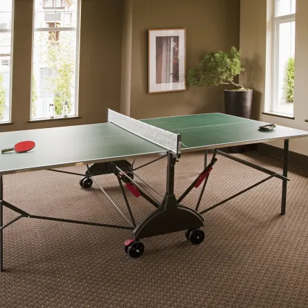 ممارسة لعبة تنس الطاولة في المنزل