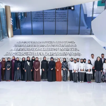 لطيفة بنت محمد خلال إطلاقها منحة دبي الثقافية. الصورة من مكتب دبي الإعلامي