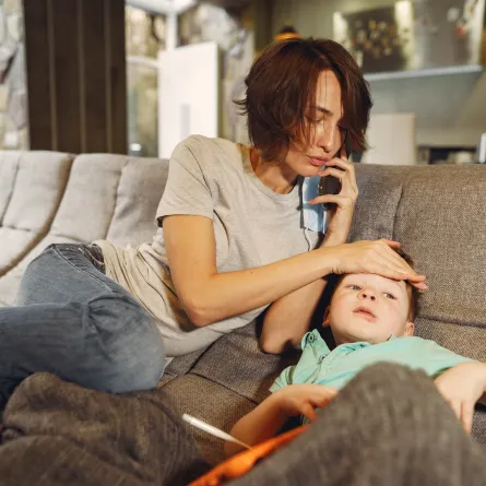 صورة لطفل مريض