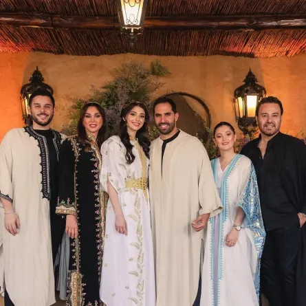 عاصي الحلاني وزوجته كوليت وأولادهما دانا والوليد وماريتا وزوجها كميل أبي خليل- الصورة من حساب دانا على إنستغرام