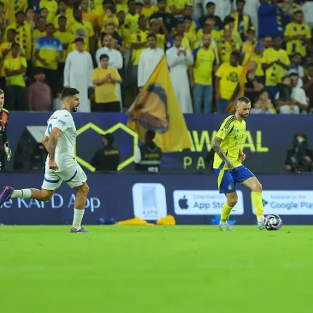 لقاء ديربي الرياض اليوم الهلال ضد النصر في دوري روشن السعودي - الصورة من حساب النصر على إكس