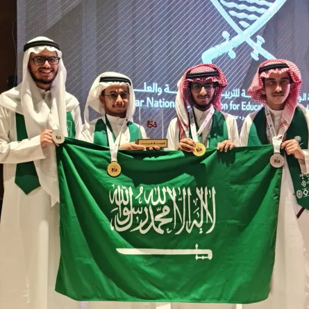 4 ميداليات من نصيب المنتخب السعودي في الأولمبياد العربي للرياضيات - الصورة من حساب موهبة على إكس