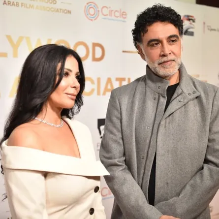 الفنانة منى زكي والمخرج هاني خليفة- الصورة من الشركة المنتجة للفيلم