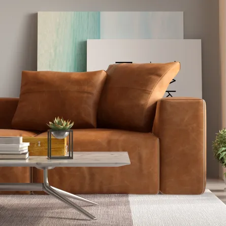 كنب بني اللون