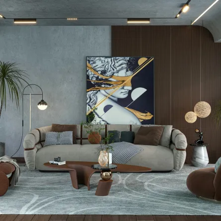 غرفة معيشة فخمة