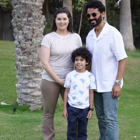 خالد النبوي ويسرا اللوزي من كواليس  سراب - الصورة من المركز الإعلامي للشركة المنتجة