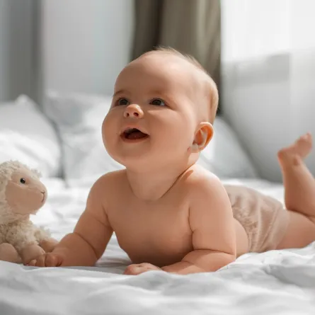 صورة لطفل في الشهر الثالث