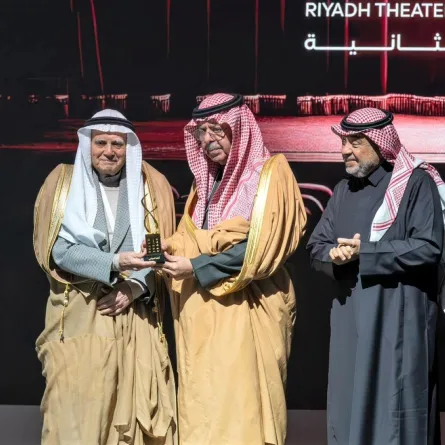راشد الشمراني وسلطان البازعي وزهير السباعي- الصورة من المركز الاعلامي للمهرجان