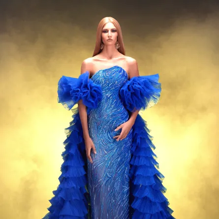 فستان مع كاب من تصميم جو كنعان- الصورة من المصمم