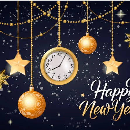 سنة جديدة سعيدة للجميع مليئة بالحيوية والصحة والعافية - المصدر freepik by katemangostar