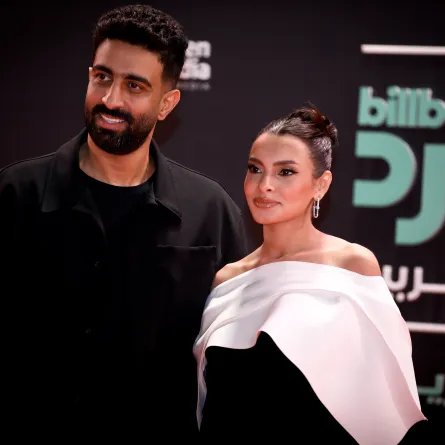 كارمن سليمان وزوجها مصطفى جاد من الريد كاربت - صورة خاصة لسيدتي تصوير مي الحربي