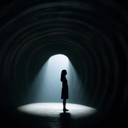 فتاة تبدو تائهة وخائفة من المستقبل