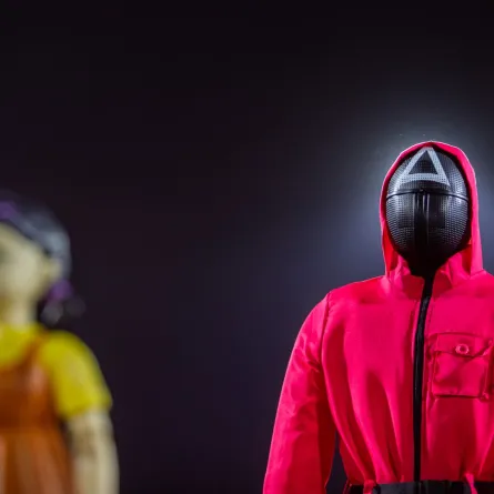 مسلسل لعبة الحبار 2 Squid Games- مصدر الصورة: (Photo by Apu GOMES / AFP)