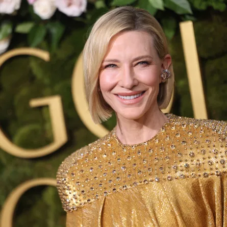 كيت بلانشيت في حفل توزيع جوائز الغولدن غلوب بنسخته الـ 82 ( Cate Blanchett at the 82nd Golden Globe Awards). مصدر الصورة: Etienne Laurent / AFP