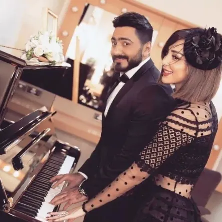 بسمة بوسيل وتامر حسني- الصورة من حساب الفنان تامر حسني بالفيسبوك 