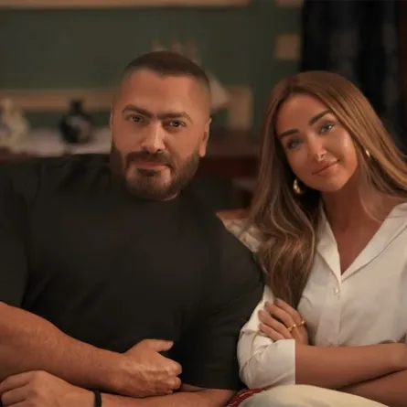 تامر حسني وهنا الزاهد - الصورة من حسابها الخاص على إنستغرام