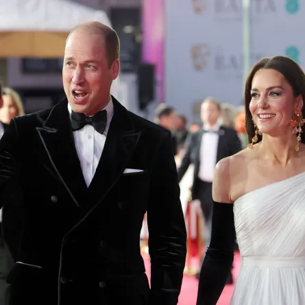 الأمير ويليام وكيت ميدلتون في حفل توزيع جوائز بافتا 2023 (Prince William and Catherine attend the BAFTA Awards). مصدر الصورة: Chris Jackson / POOL / AFP