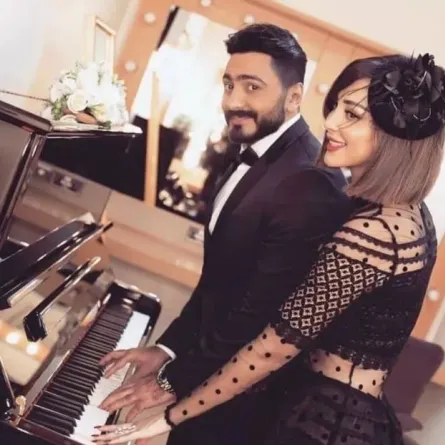 بسمة بوسيل وتامر حسني- الصورة من حساب الفنان تامر حسني بالفيسبوك