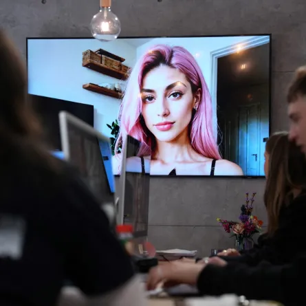 صورة لعارضة افتراضية أطلقها الذكاء الاصطناعي -مصدر الصورة  PAU BARRENA / AFP