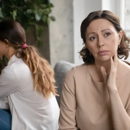 صورةلأم ومراهقة متمردة  عنيدة