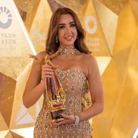 هنا الزاهد من حفل joy awards 2025 - الصورة من المكتب الإعلامي لمجموعة mbc