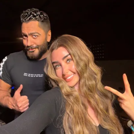 تامر حسني وهنا الزاهد من فيلم ري ستارت- الصورة من حساب تامر على انستغرام