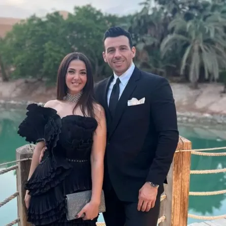 دنيا سمير غانم برفقة زوجها الإعلامي رامي رضوان- الصورة من صفحتها الرسمية على إنستغرام