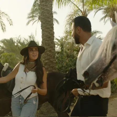 أحمد فهمي وميرنا نور الدين من كواليس المسلسل - الصورة من المركز الإعلامي للشركة المنتجة