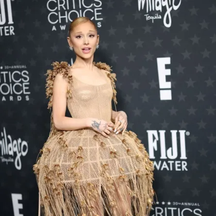 أريانا غراندي في حفل توزيع جوائز اختيار النقاد السنوي الثلاثين في باركر هانجر في سانتا مونيكا، كاليفورنيا (Ariana Grande at the 30th Annual Critics Choice Awards at Barker Hangar in Santa Monica, California). مصدر الصورة: Matt Winkelmeyer/Getty Images for Critics Choice Association/AFP