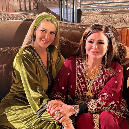 ريم مصطفى واإهام شاهين - الصورة من المكتب الإعلامي لريم مصطفى