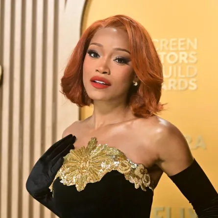 النجمة كيكي بالمر Keke Palmer  في حفل جوائز ساغ أواردز 2025- (الصورة من  Frederic J. Brown / AFP)