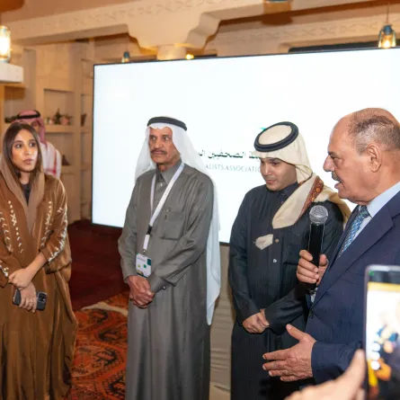 خلال إطلاق الهوية الجديدة لهيئة الصحفيين السعوديين