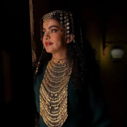 أجواء الجودي بمكياج ترابي بيوم التأسيس السعودي- الصورة من صفحتها على انستغرام