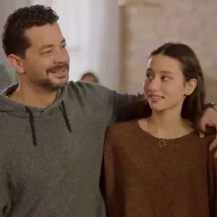 لينا صوفيا وشريف سلامة - من مسلسل كامل العدد الصورة من المركز الاعلامي للمسلسل