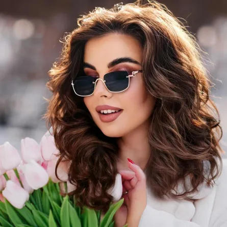 امرأة تحتفل باليوم العالمي للمرأة