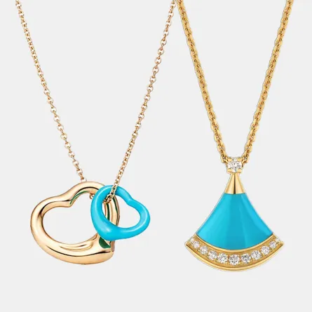 سلاسل ذهب وفيروز