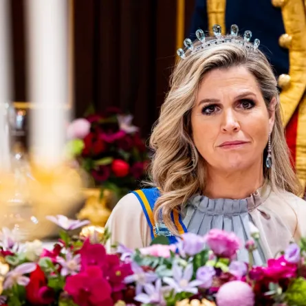 الملكة ماكسيما ترتدي تاج الأكوامارين البديع 