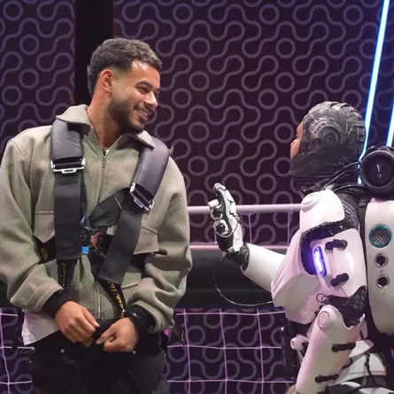 لاعب كرة القدم نبيل عماد دونجا ببرنامج رامز إيلون مصر- الصورة عبر حساب الفنان رامز جلال بمنصة x