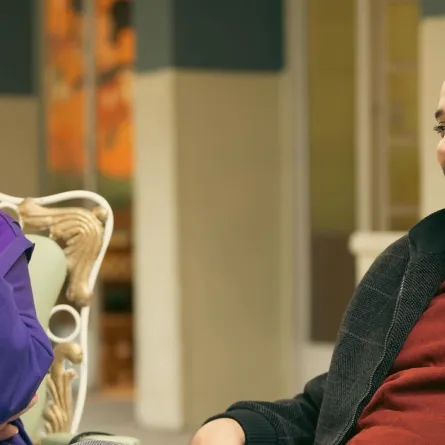 حاتم صلاح وكندة علوش من كواليس مسلسل إخواتي- الصورة من حسابه على إنستغرام