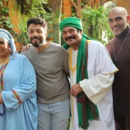 فيفي عبده وباسم سمرة من كواليس تصوير العتاولة2- الصورة من الشركة المنتجة