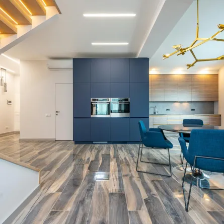 منطقة معيشة مودرن مميزة بالباركيه 