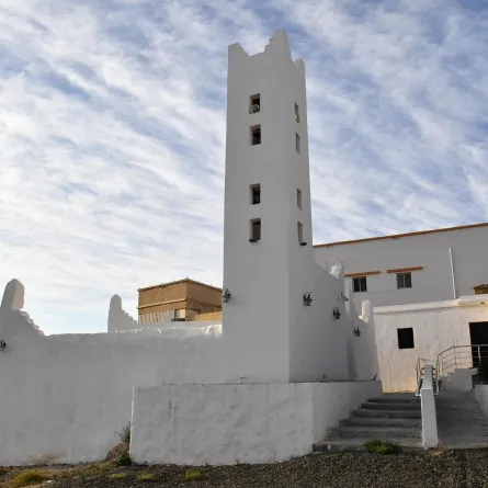 مسجد الحصن الأسفل بمنطقة عسير. الصورة من واس