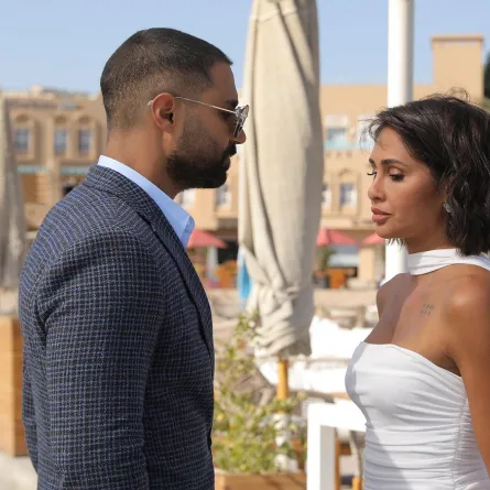 كريم فهمي وإنجي كيوان من مسلسل وتقابل حبيب - الصورة من حساب إنجي كيوان على إنستغرام