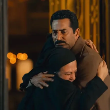 عمرو سعد وسلوى عثمان - الصورة من شاشة عرض المسلسل